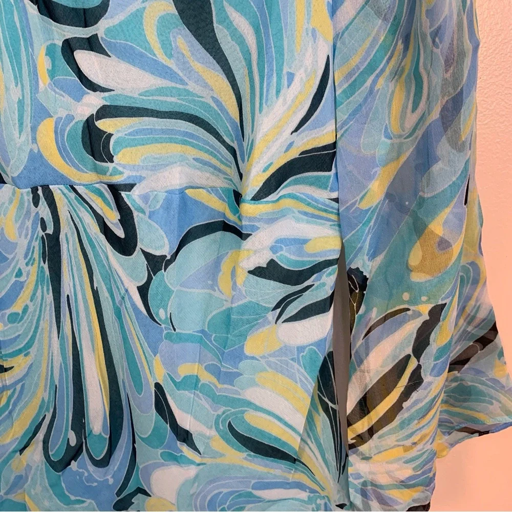 Allison Taylor VTG y2k Printed 100% Silk Blouse - Picture 2 of 14